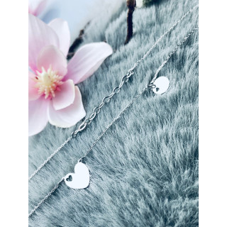 Srebrny naszyjnik serce koło