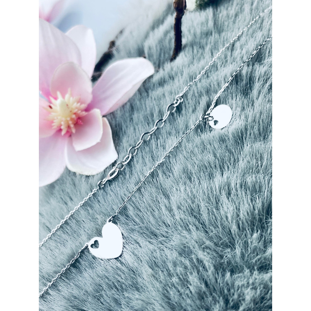 Herz 925 Silber Halskette Halsband Damen Kinder