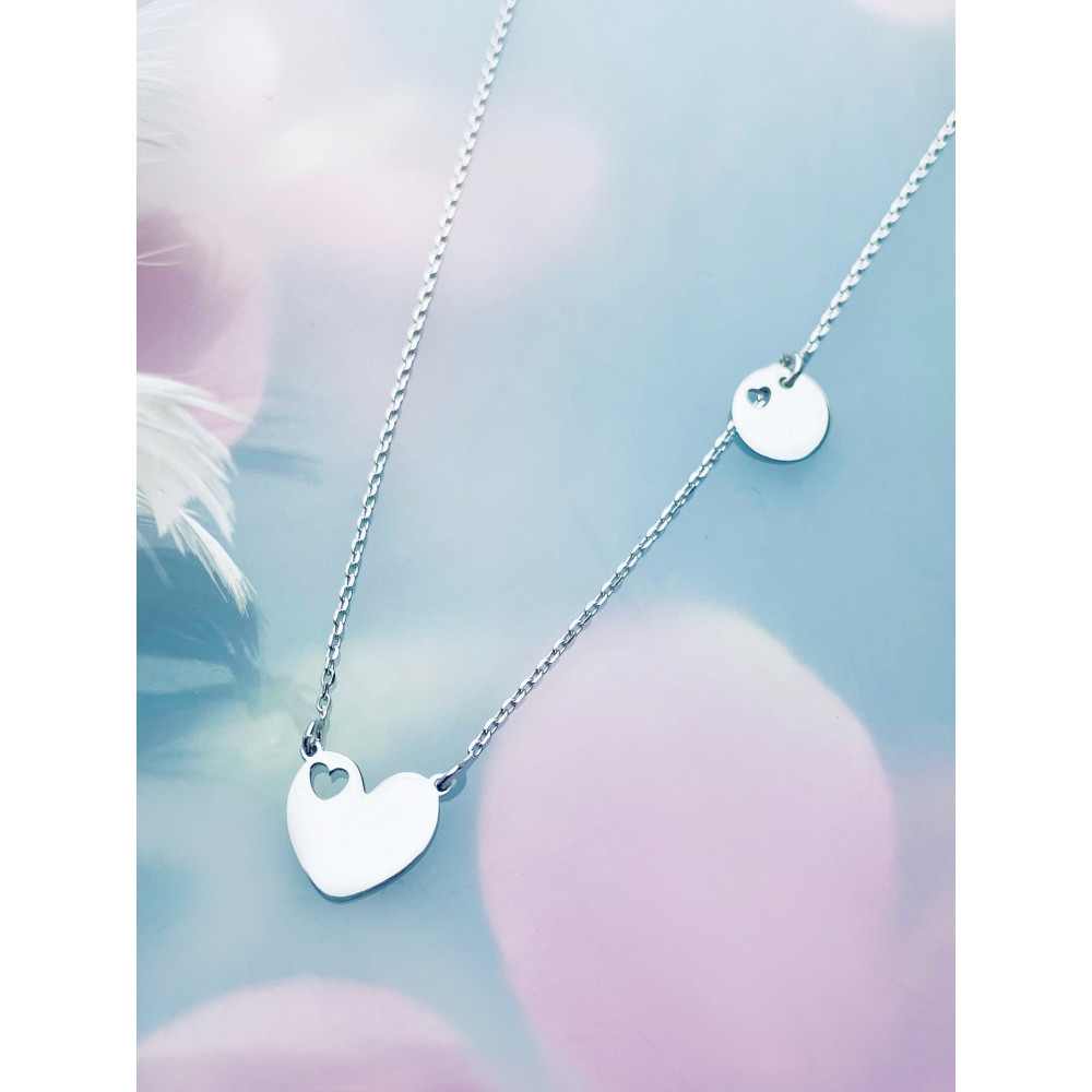 Herz 925 Silber Halskette Halsband Damen Kinder