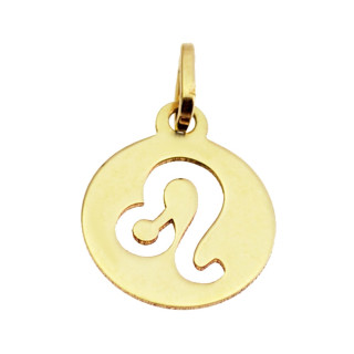 Złoty wisiorek zawieszka znak zodiaku lew