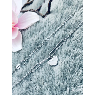 Herz 925 Silber Halskette Halsband Damen Kinder