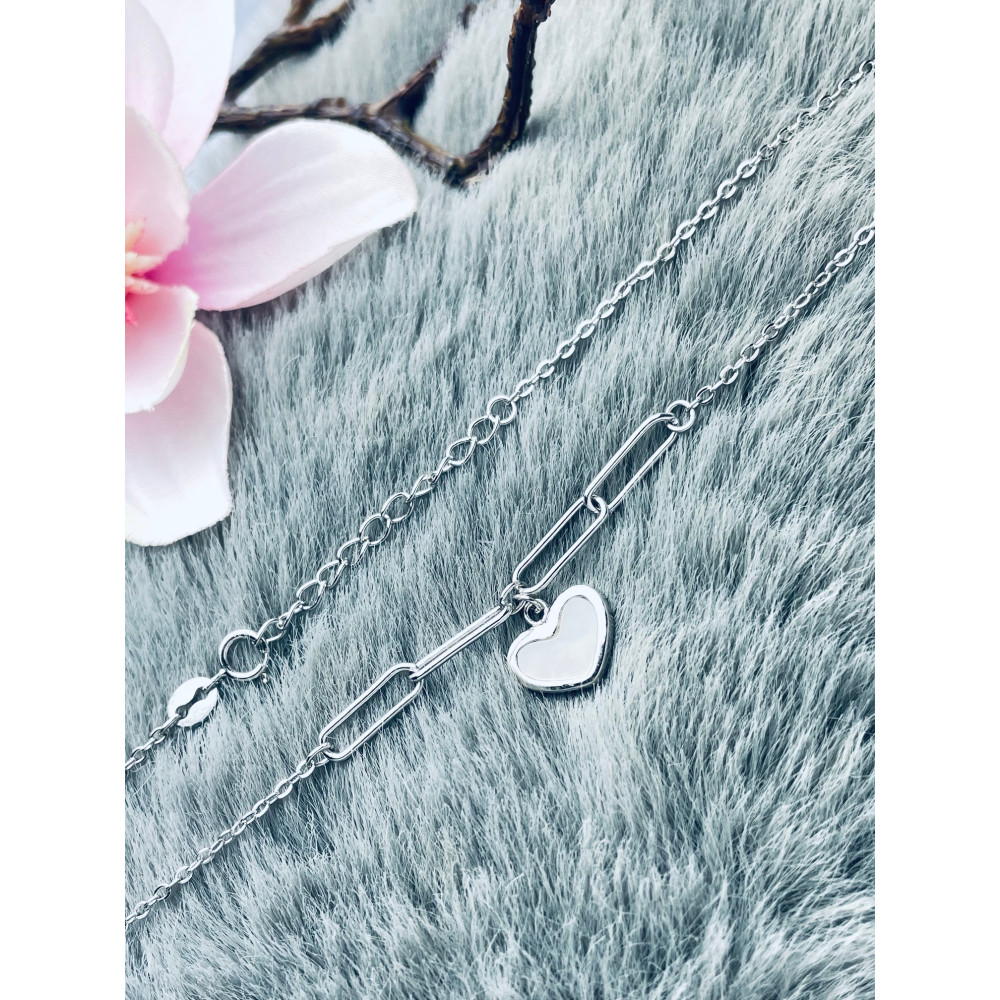 Herz 925 Silber Halskette Halsband Damen Kinder