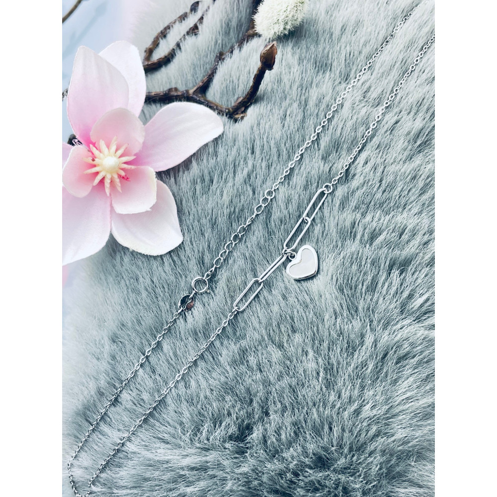 Herz 925 Silber Halskette Halsband Damen Kinder