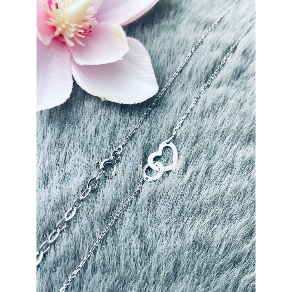 Herz 925 Silber Halskette mit Zirkonia Halsband Damen Kinder