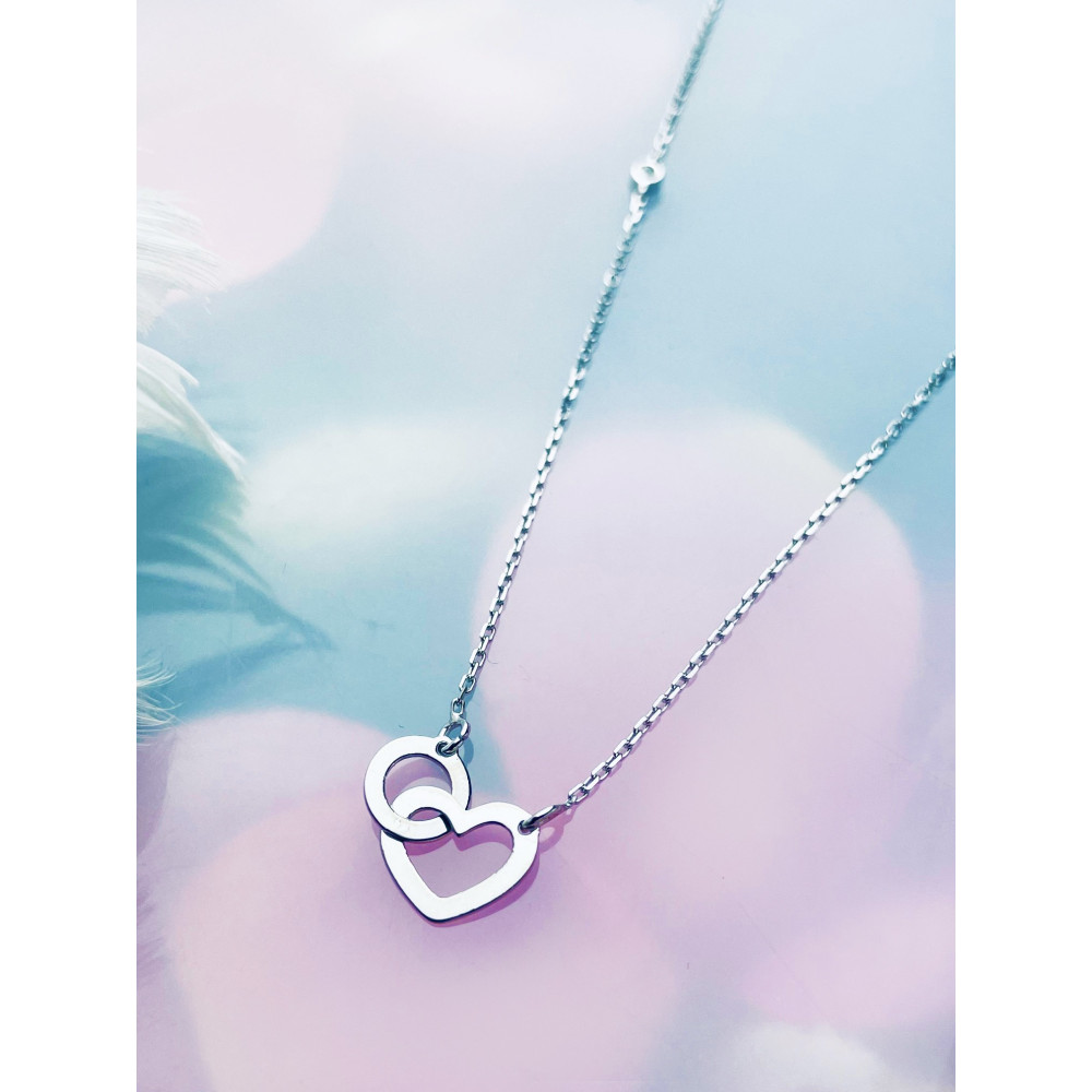 Herz 925 Silber Halskette mit Zirkonia Halsband Damen Kinder