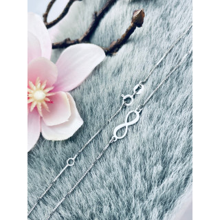 Infinity 925 Silber Halskette Halsband Damen Kinder