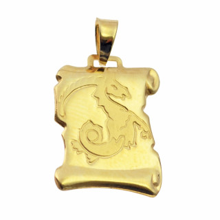 Złoty wisiorek zawieszka znak zodiaku koziorożec