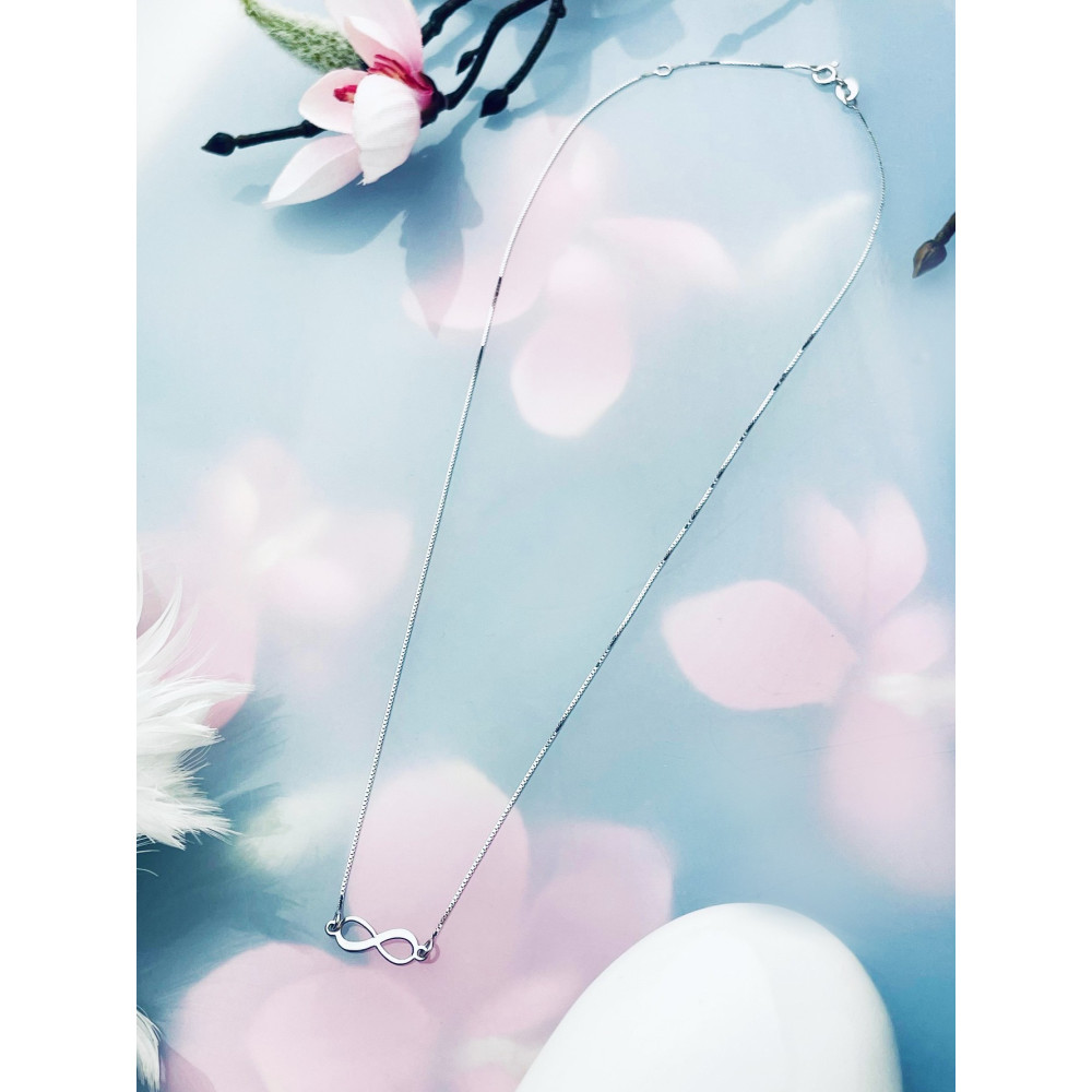 Infinity 925 Silber Halskette Halsband Damen Kinder