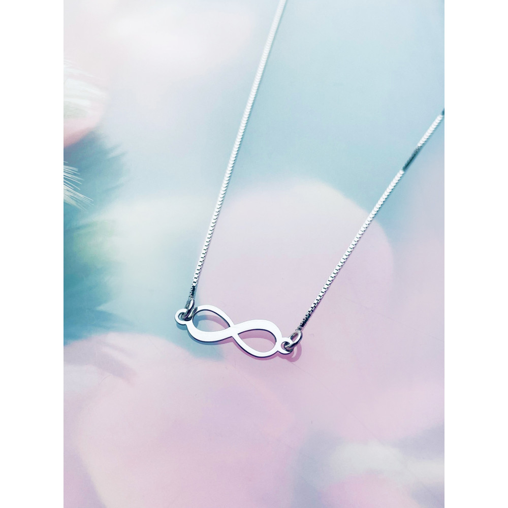 Infinity 925 Silber Halskette Halsband Damen Kinder