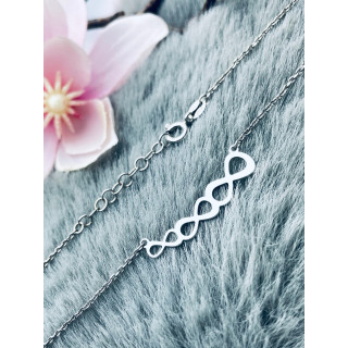 Infinity 925 Silber Halskette Halsband Damen Kinder