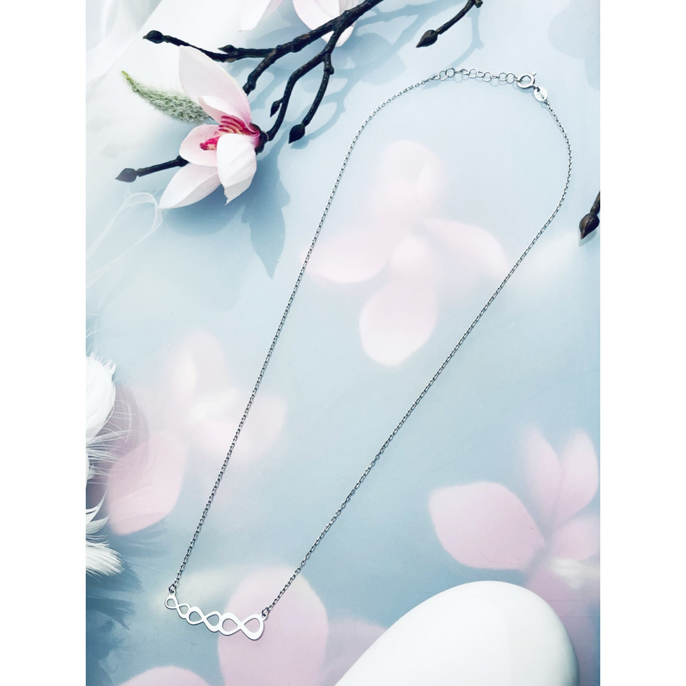 Infinity 925 Silber Halskette Halsband Damen Kinder