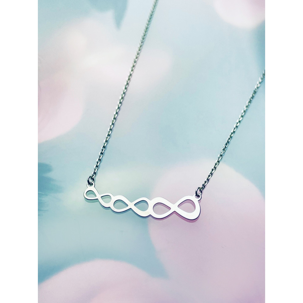 Infinity 925 Silber Halskette Halsband Damen Kinder