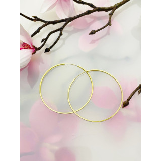 Srebrne kolczyki duże koła okręgi pozłacane