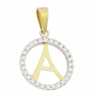 copy of Złoty wisiorek zawieszka rozeta ażurowa