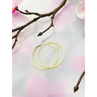 925 Silberne vergoldet Ohrringe große Kreise