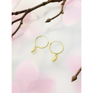 925 Silberne vergoldet Ohrringe Kreise