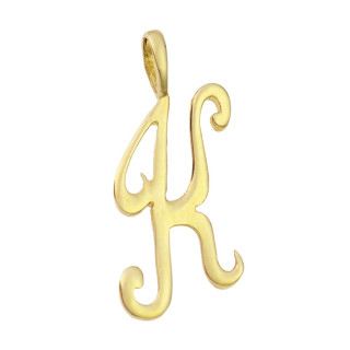 Złoty wisiorek zawieszka literka K