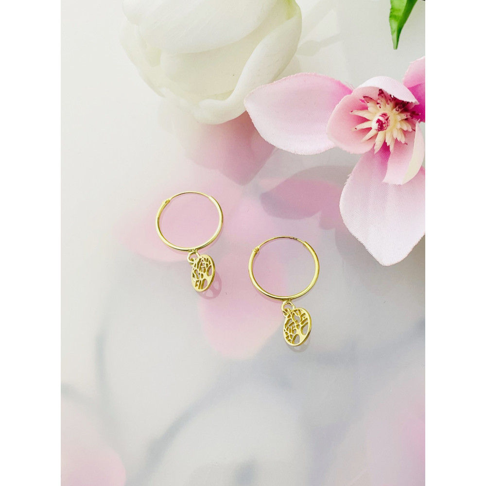 copy of Złote kolczyki przecinki z cyrkoniami