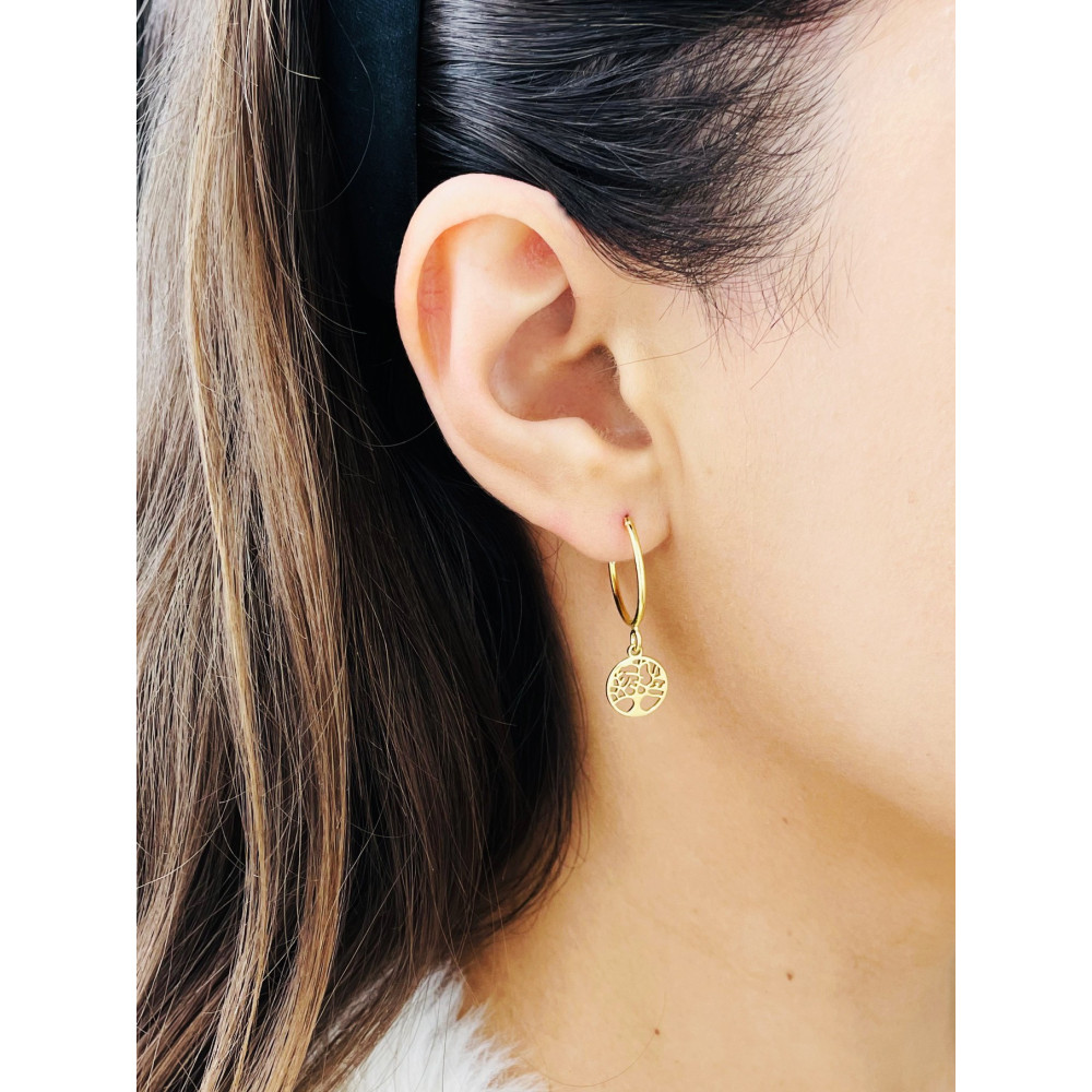 copy of Złote kolczyki przecinki z cyrkoniami