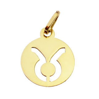 Złoty wisiorek zawieszka znak zodiaku byk