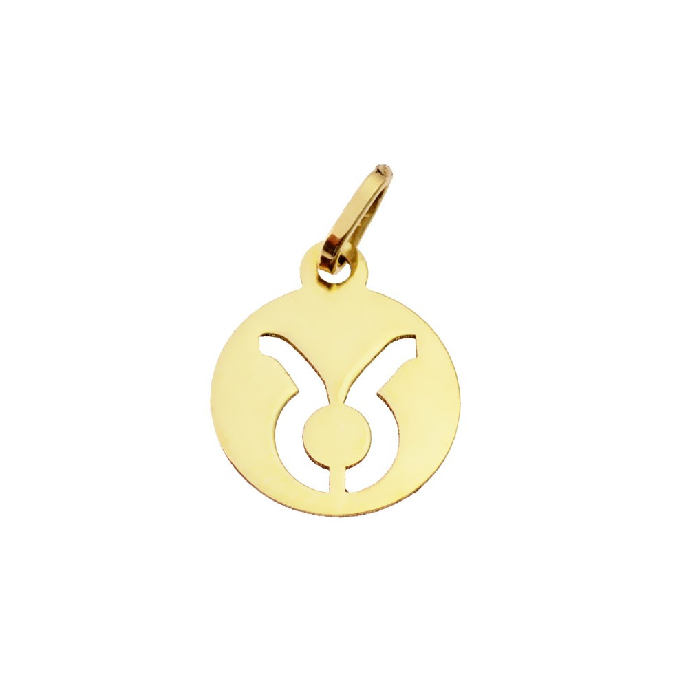 Złoty wisiorek zawieszka znak zodiaku byk