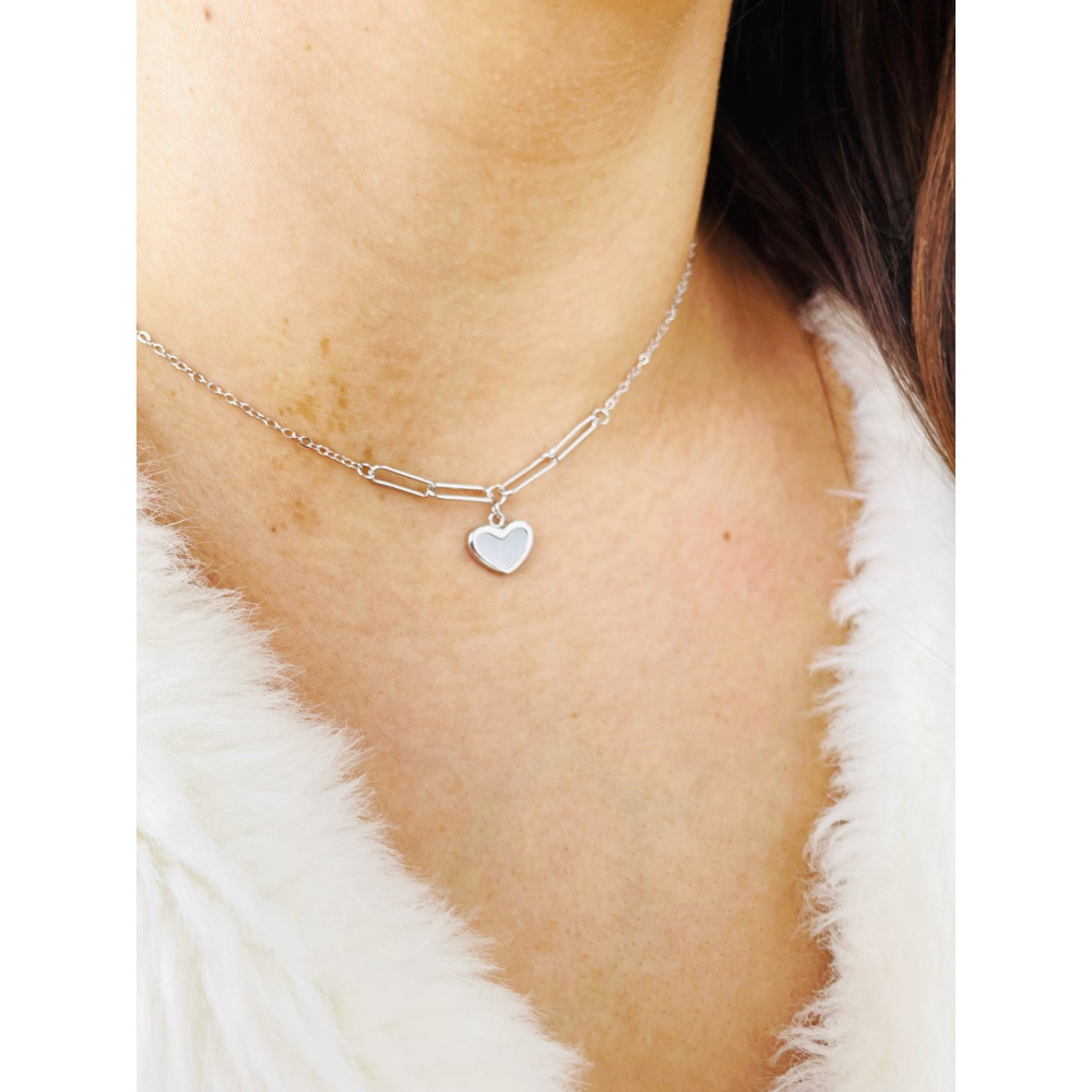 Herz 925 Silber Halskette Halsband Damen Kinder