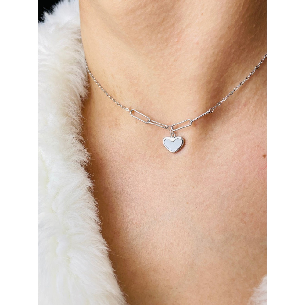 Herz 925 Silber Halskette Halsband Damen Kinder